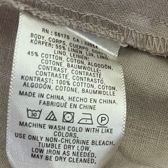 Anthropologie Hei Hei Ronan Linen Camo Utility Jacket | Cargo Cropped Style M - Picture 11 of 12